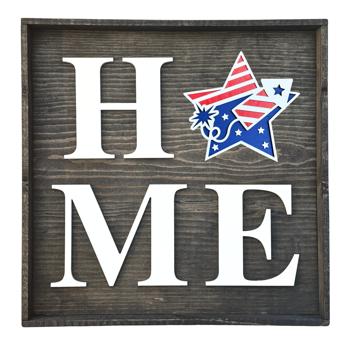 4th of July Star Firework - Magnet