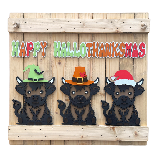 Happy Hallothanksmas - Highland Cow
