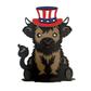 Highland Cow 4th of July - Magnet