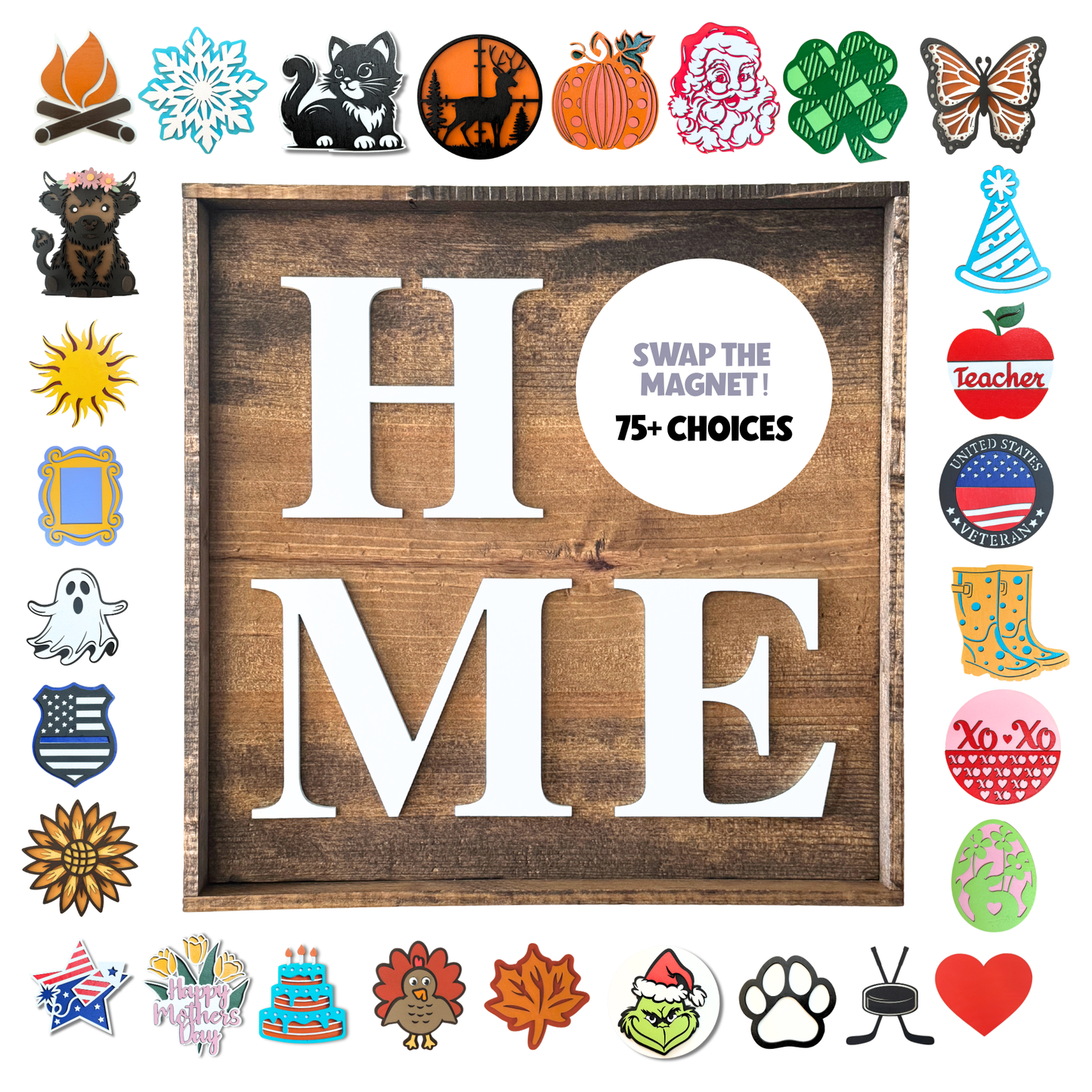11 X 11 Interchangeable Home Sign - Standard