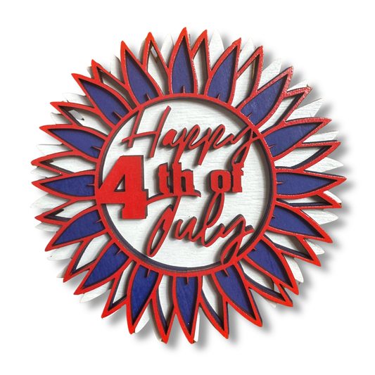 4th of July Sunflower - Magnet