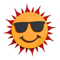 Sun With Sunglasses - Magnet