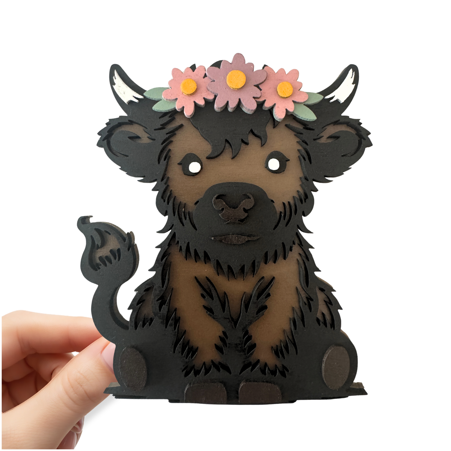 Highland Cow Floral - Magnet