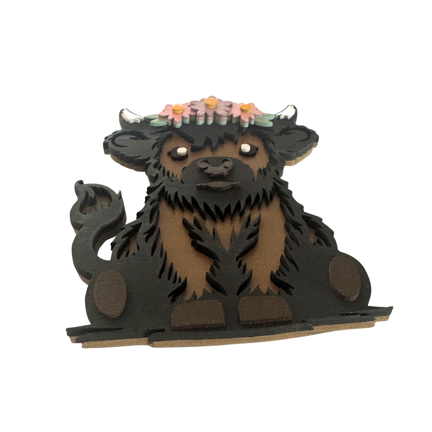 Highland Cow Floral - Magnet