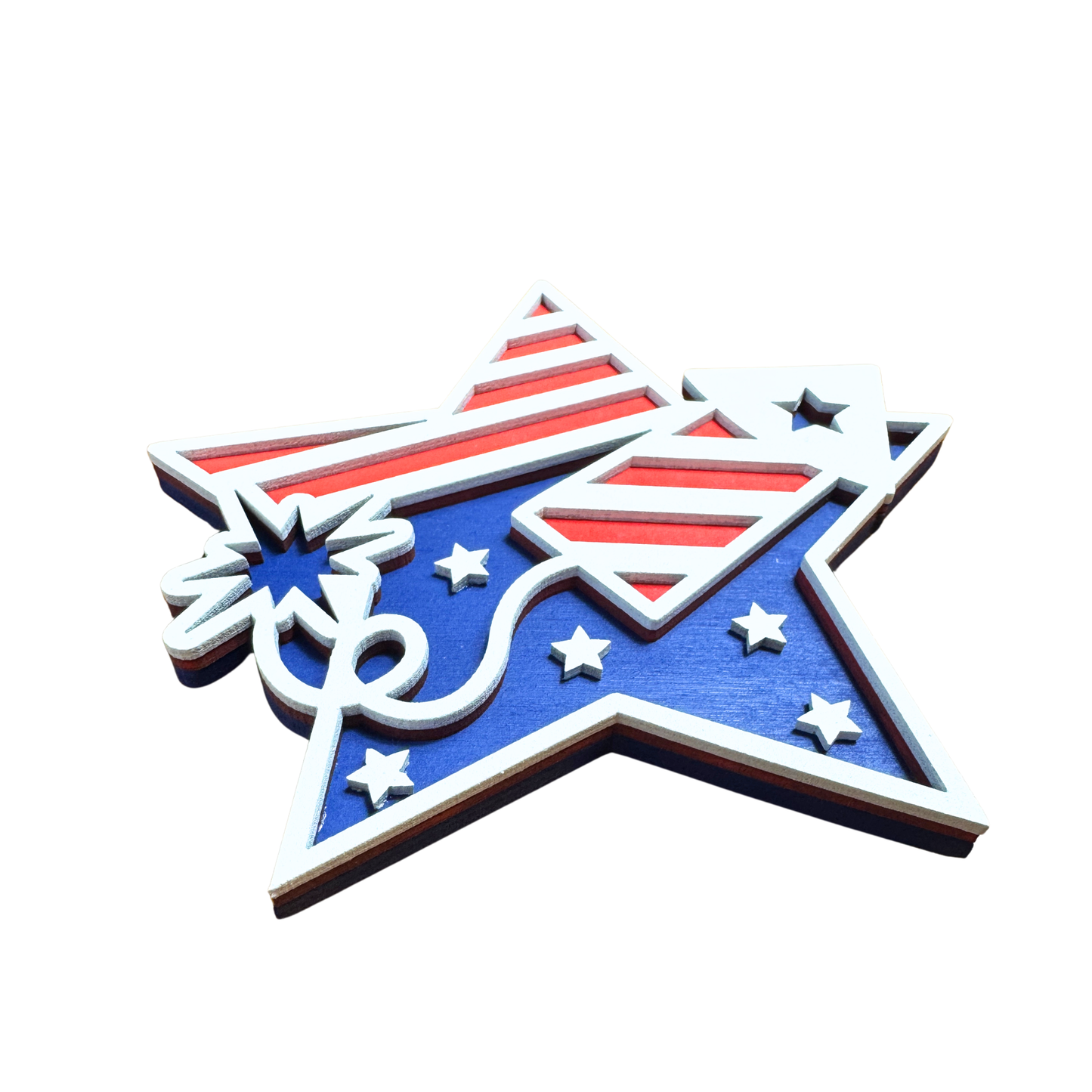 4th of July Star Firework - Magnet
