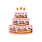 Birthday Cake - Magnet (Color Choice)