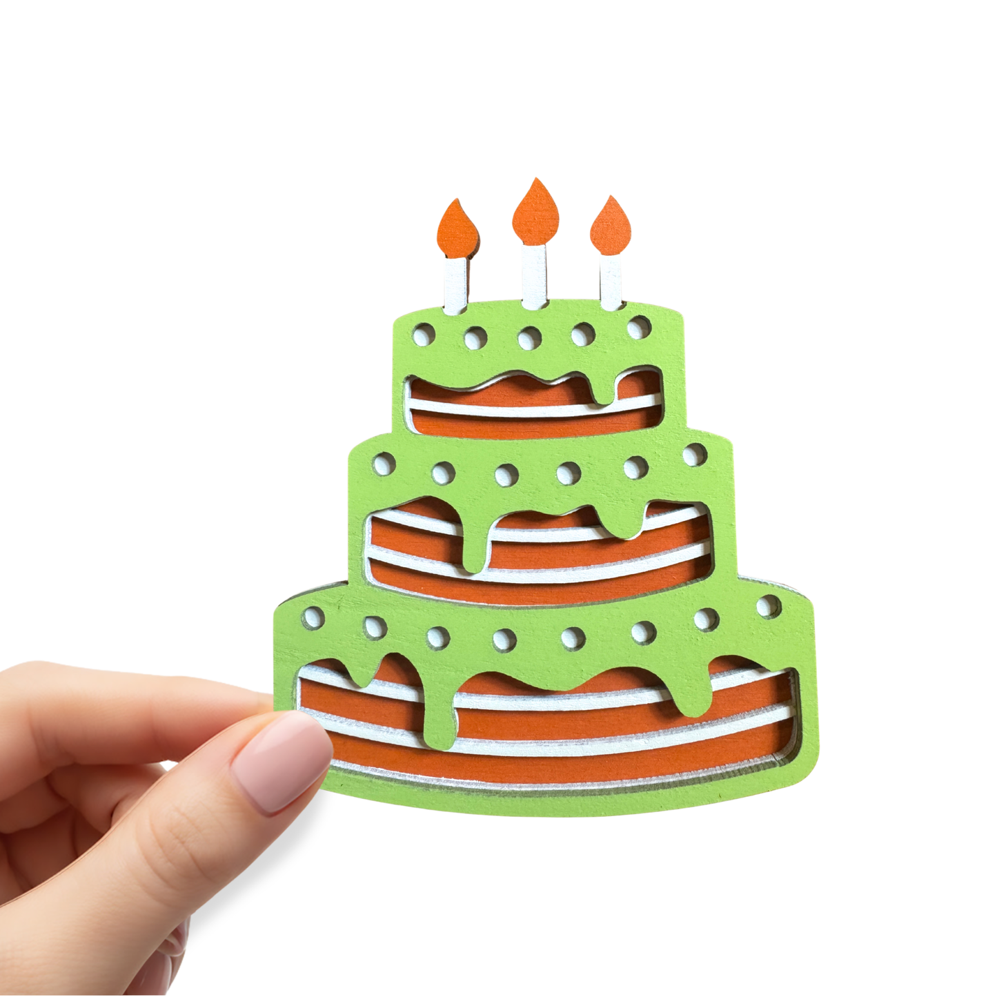 Birthday Cake - Magnet (Color Choice)